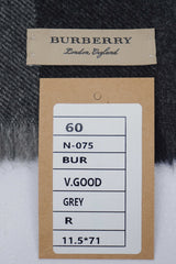 Burberry Pre-Owned Check Wool Grey Scarf