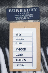 Burberry Pre-Owned Check Cashmere Dark Grey Scarf