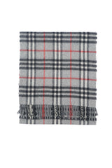 Burberry Pre-Owned Check Cashmere Grey Scarf
