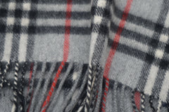 Burberry Pre-Owned Check Cashmere Grey Scarf