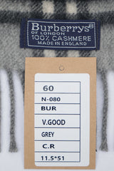 Burberry Pre-Owned Check Cashmere Grey Scarf