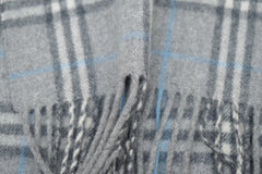 Check Merino/Cashmere Grey Scarf