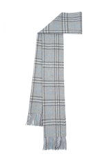 Check Merino/Cashmere Grey Scarf