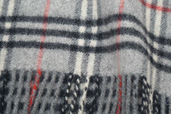 Check Lambswool Grey Scarf