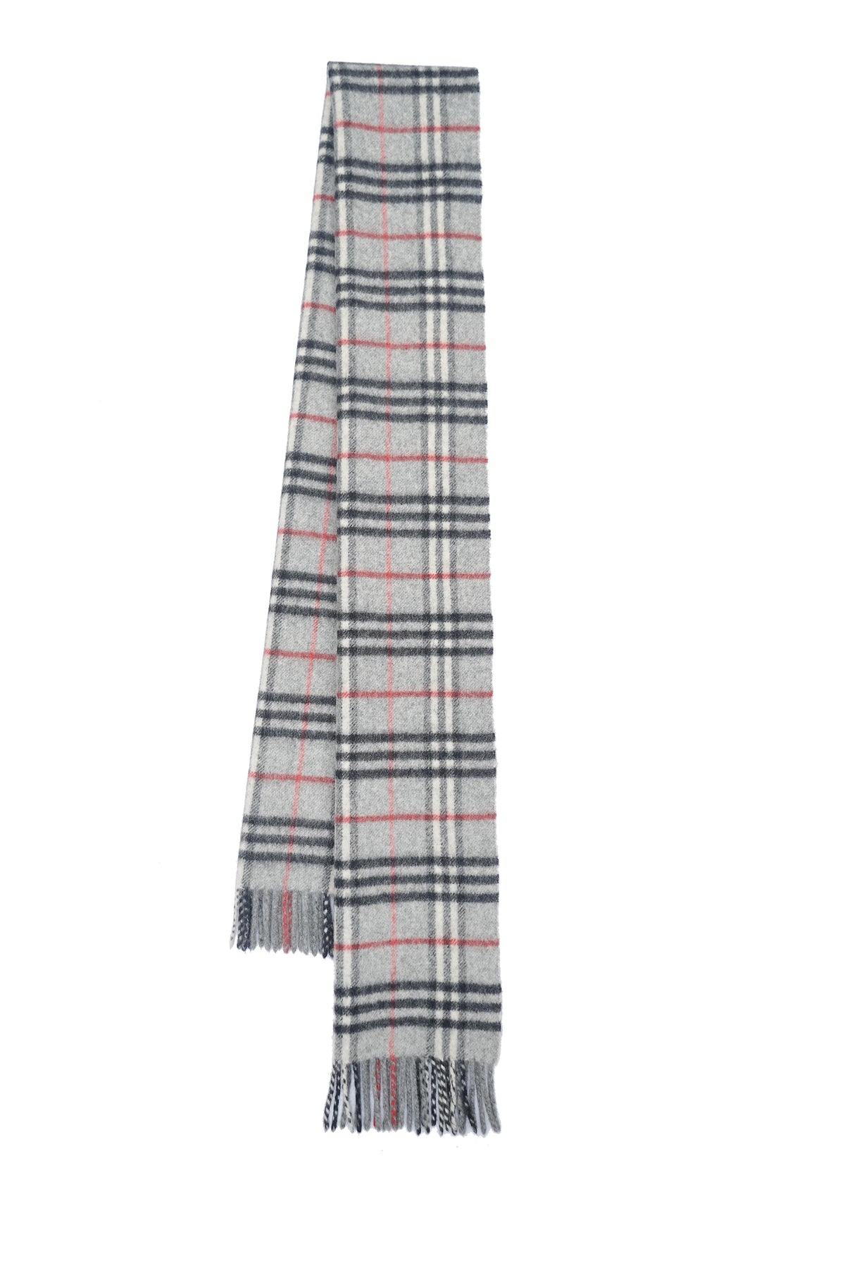 Check Lambswool Grey Scarf