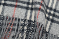 Check Lambswool Grey Scarf