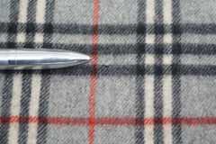 Check Lambswool Grey Scarf