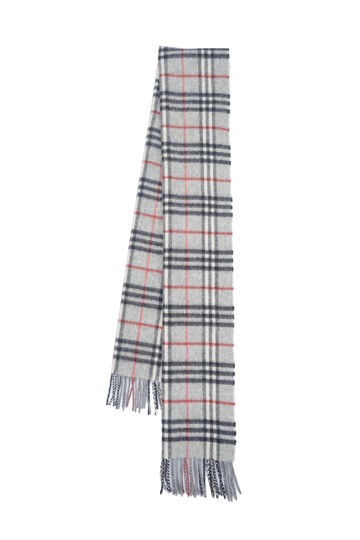 Check Lambswool Grey Scarf