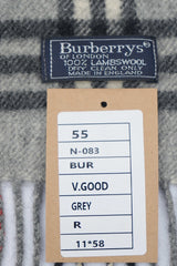 Check Lambswool Grey Scarf