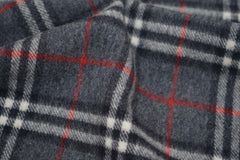 Check Lambswool Grey Scarf