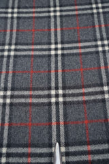 Check Lambswool Grey Scarf
