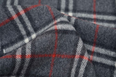 Check Lambswool Grey Scarf