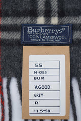 Check Lambswool Grey Scarf