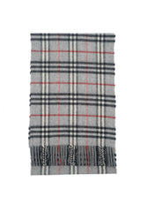 Check Lambswool Grey Scarf