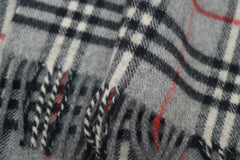 Check Lambswool Grey Scarf