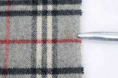 Check Lambswool Grey Scarf