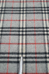 Check Lambswool Grey Scarf