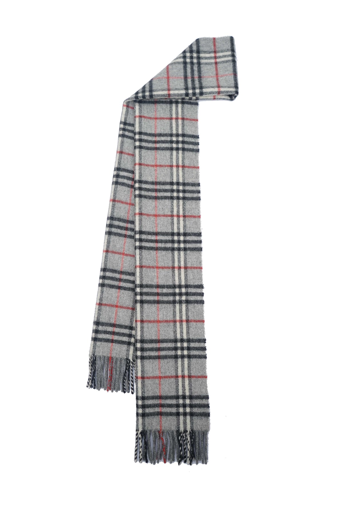 Check Lambswool Grey Scarf