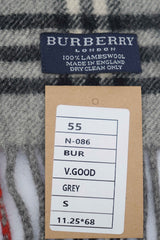 Check Lambswool Grey Scarf