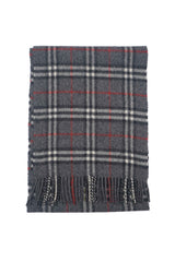 Check Lambswool Grey Scarf