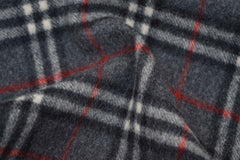 Check Lambswool Grey Scarf