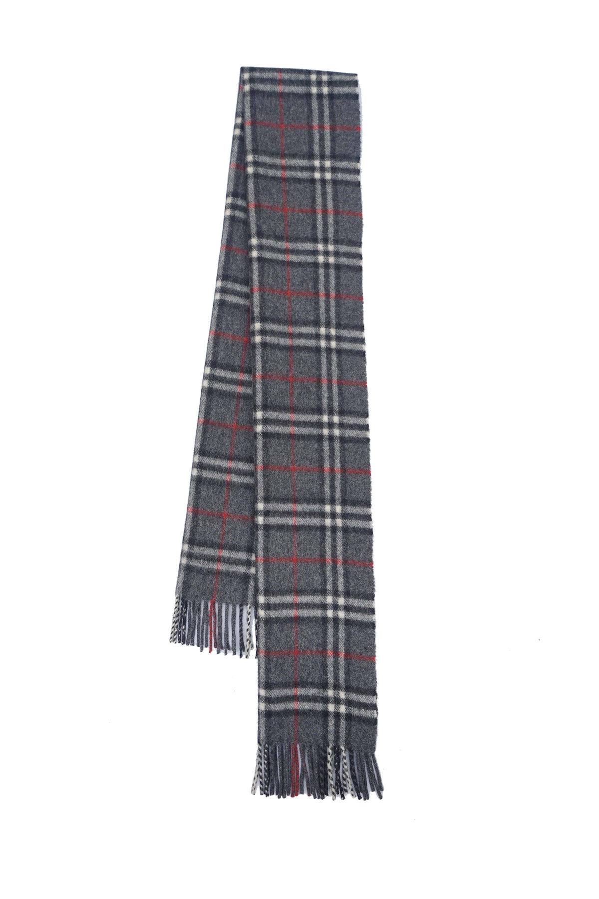 Check Lambswool Grey Scarf