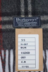 Check Lambswool Grey Scarf