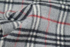 Check Lambswool Grey Scarf