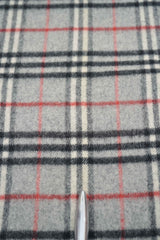Check Lambswool Grey Scarf