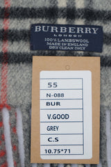 Check Lambswool Grey Scarf