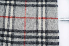 Check Lambswool Grey Scarf