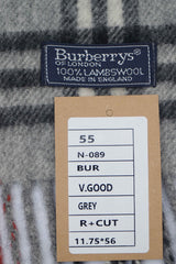 Check Lambswool Grey Scarf