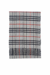 Check Lambswool Grey Scarf