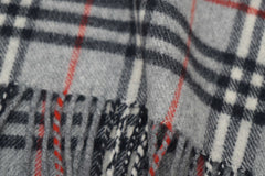 Check Lambswool Grey Scarf