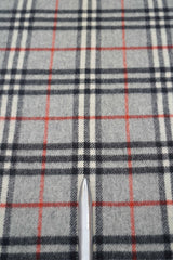 Check Lambswool Grey Scarf