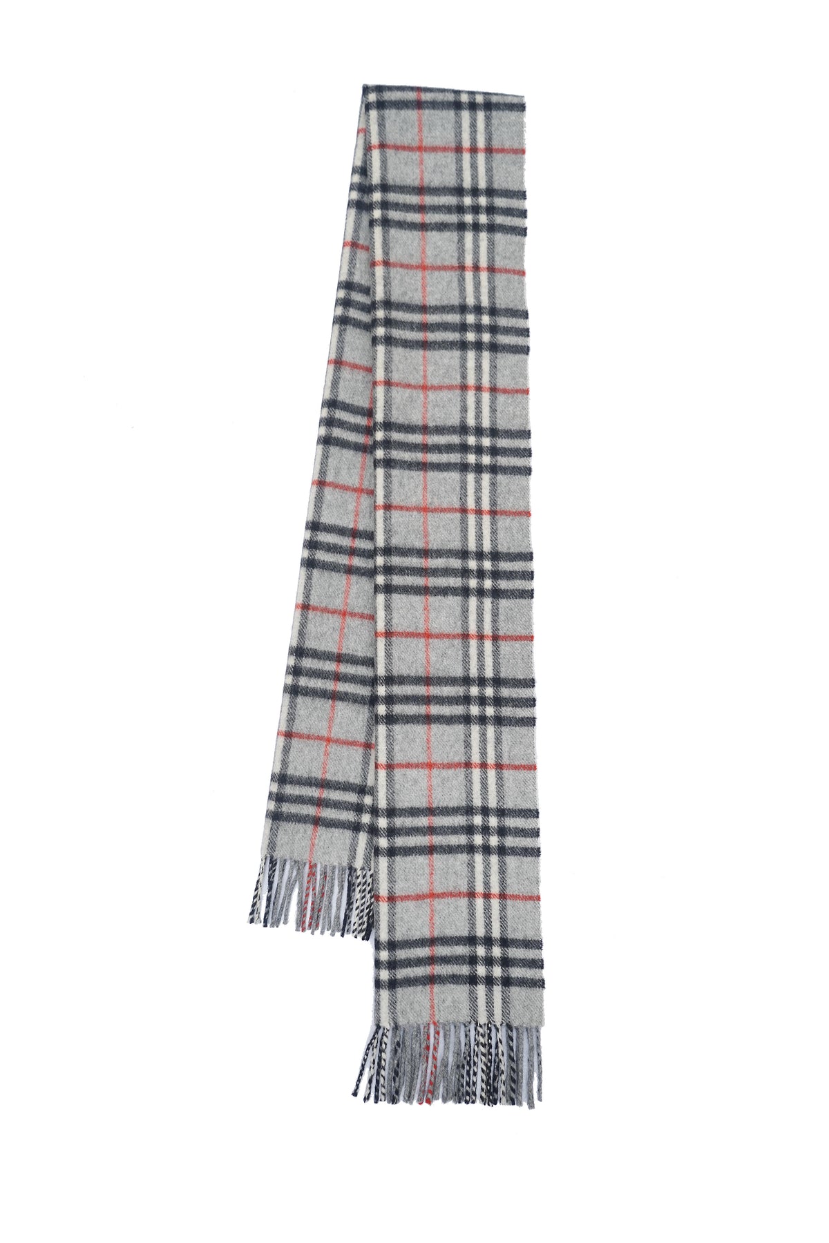 Check Lambswool Grey Scarf