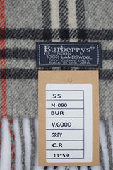 Check Lambswool Grey Scarf