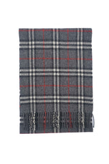 Check Lambswool Grey Scarf