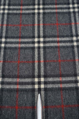 Check Lambswool Grey Scarf