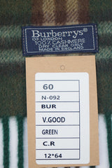 Check Cashmere Green Scarf