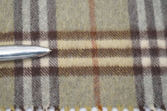 Check Cashmere Green Scarf