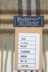 Check Cashmere Green Scarf
