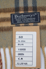 Check Cashmere Green Scarf