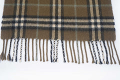 Check Cashmere Green Scarf