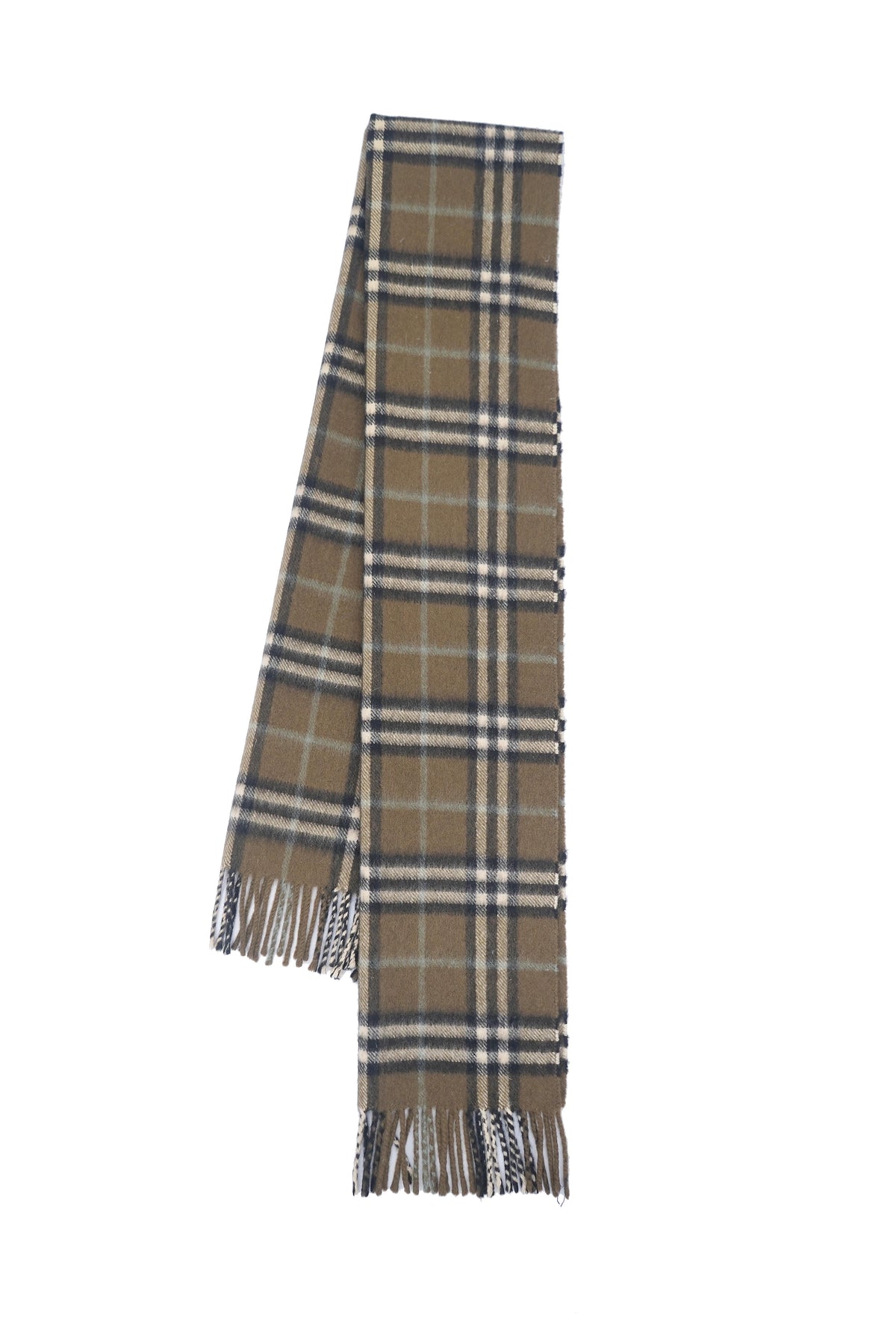 Check Cashmere Green Scarf