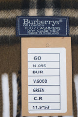 Check Cashmere Green Scarf