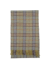 Burberry Pre-Owned Check Lambswool Green Scarf