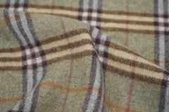 Burberry Pre-Owned Check Lambswool Green Scarf