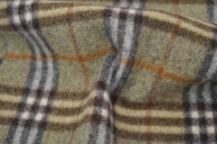 Burberry Pre-Owned Check Cashmere Green Scarf