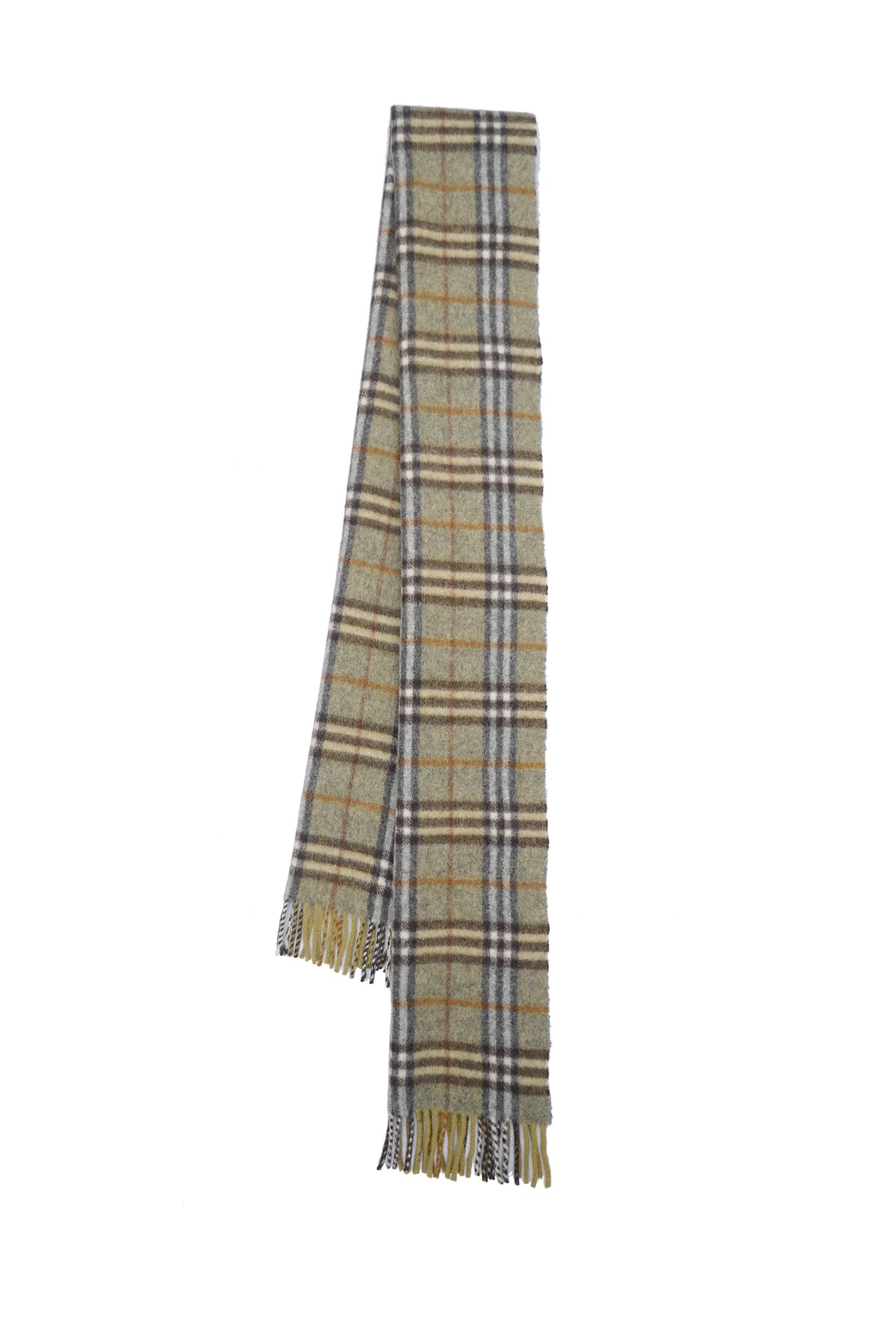 Burberry Pre-Owned Check Cashmere Green Scarf